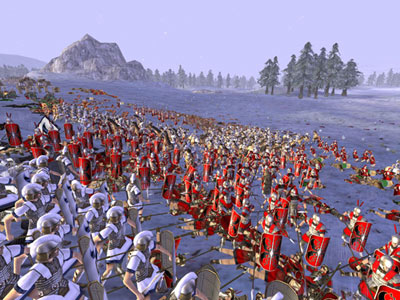 The Romans are halted by a Carthaginian phalanx