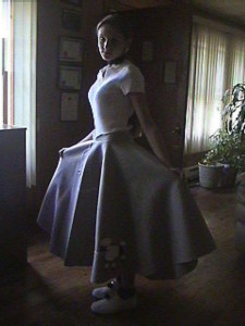 At the Hop - posing for Momma