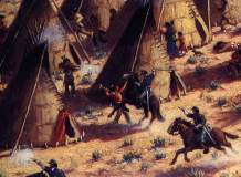 Detail from Robert Lindneux's painting of the Sand Creek Massacre