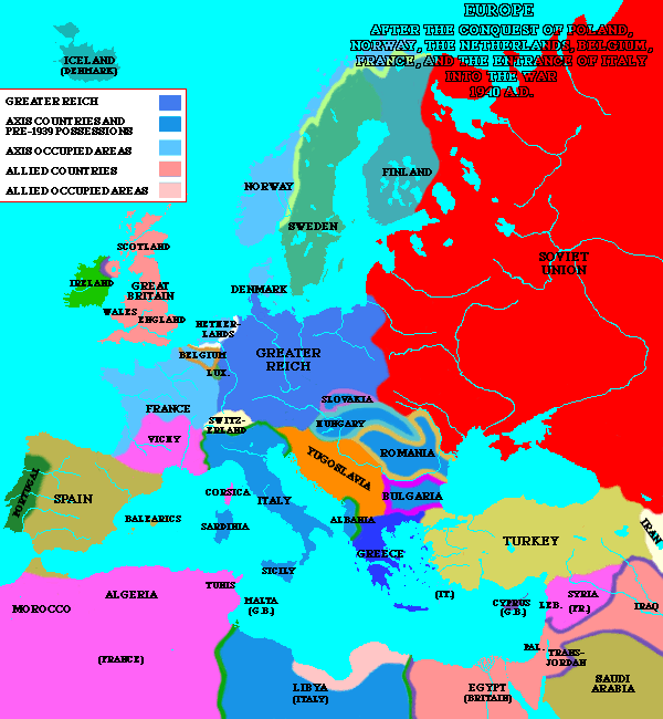 Карта европы и ссср 1941 года