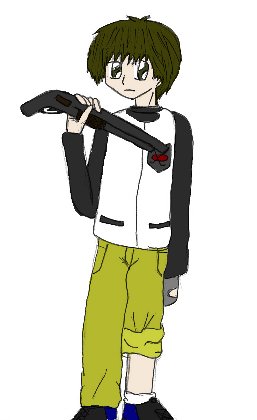 The only problem is that stupid shotgun! >.< And he's not wearing a cap. OH WELL!