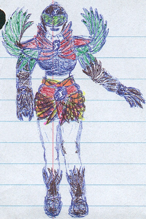 Samus in stage one of Suit activation