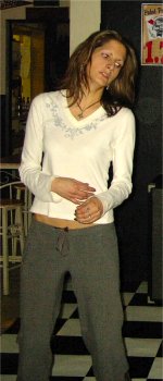 Reika showing us how to do the Zombie dance.