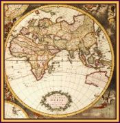 Old map of the 
world