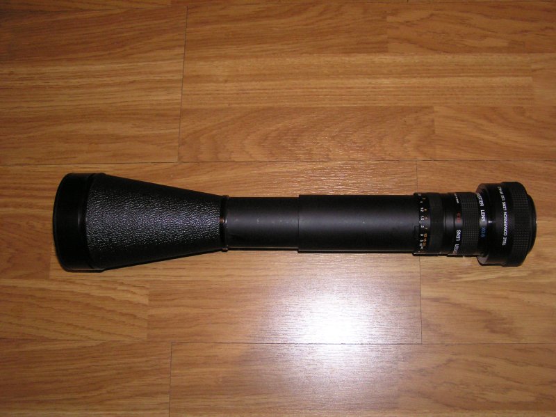This shot shows completed Bazooka fitted with an Olympus VF-KL2 1.5x telconverter which gives an amazing 3150mm optical focal length when used with the C-750 at full zoom.