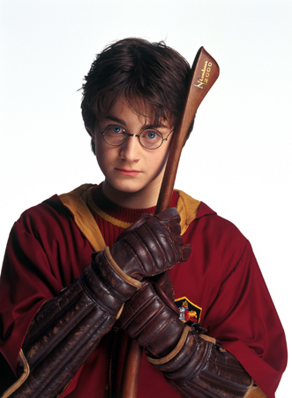 The nimbus 2000 of Harry Potter (Daniel Radcliffe) in Harry Potter