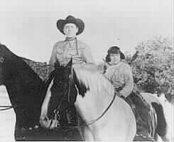Lane, Blake, on horses in Red Ryder serial