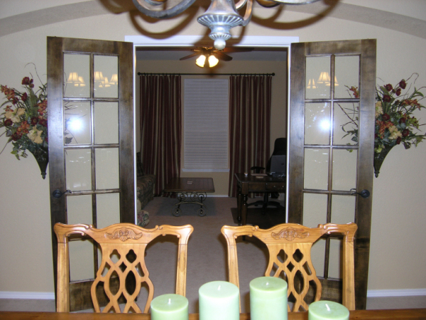 Looking into study from dining room
