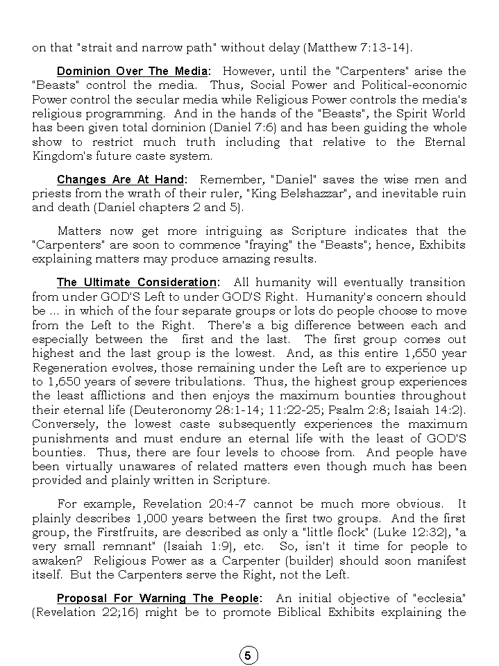 Message For Carpenters