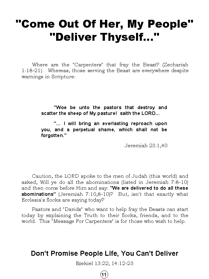 Message For Carpenters