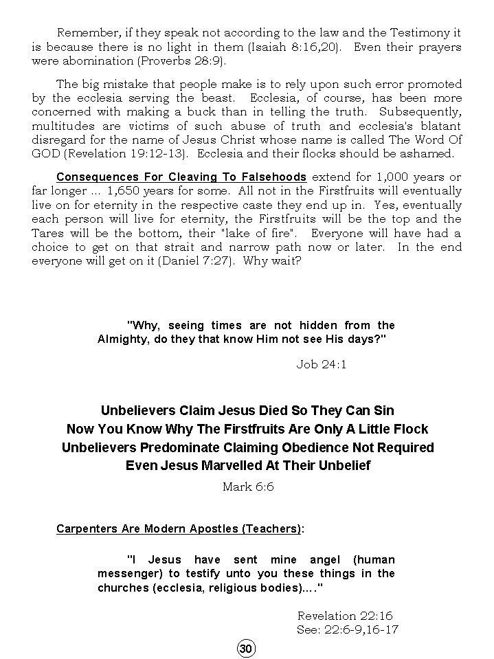 Message For Carpenters