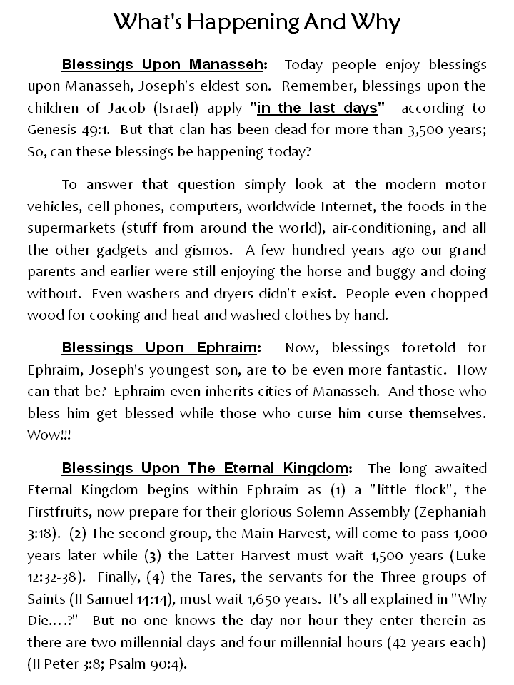 Synopsis Of The Future, Tomorrow's World Kingdom