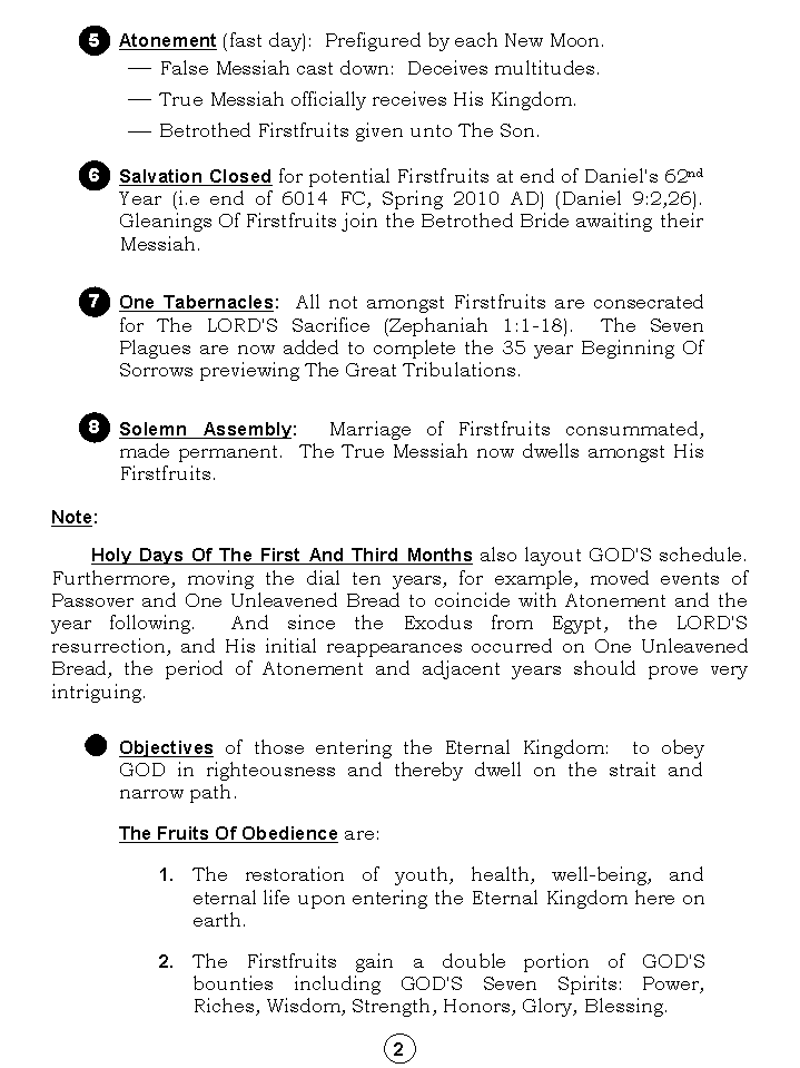 Synopsis Of The Future, Tomorrow's World Kingdom