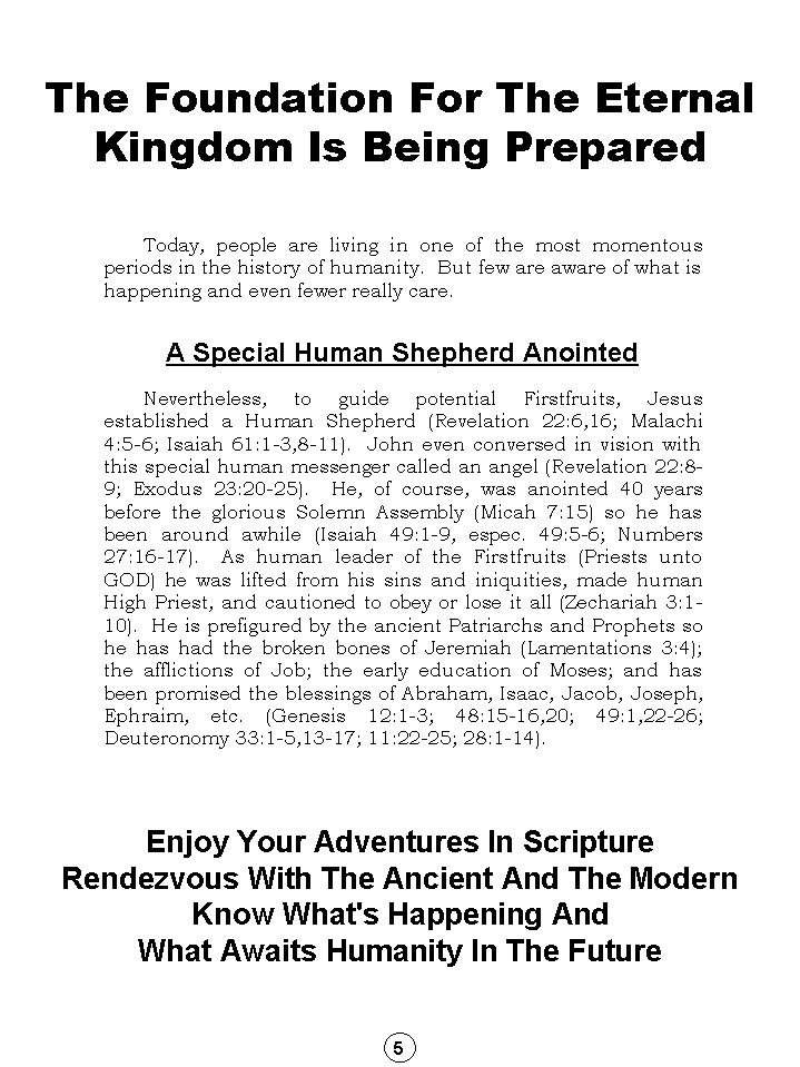 Synopsis Of The Future, Tomorrow's World Kingdom