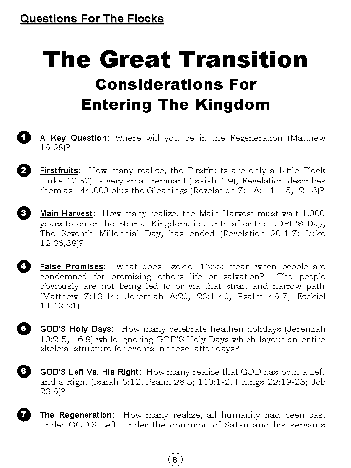 Synopsis Of The Future, Tomorrow's World Kingdom