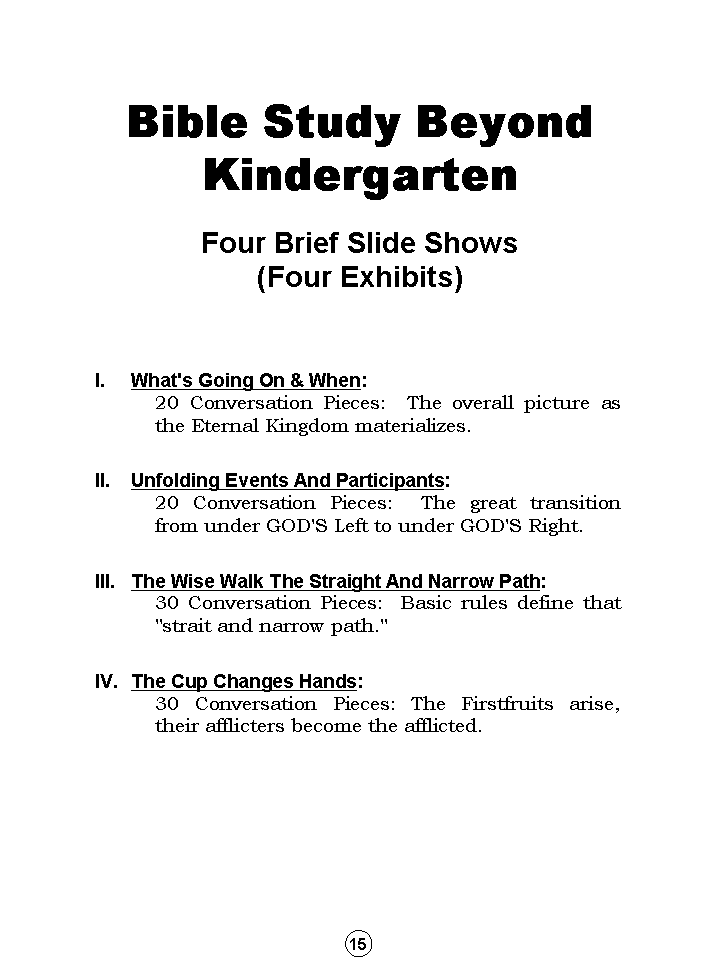 Synopsis Of The Future, Tomorrow's World Kingdom