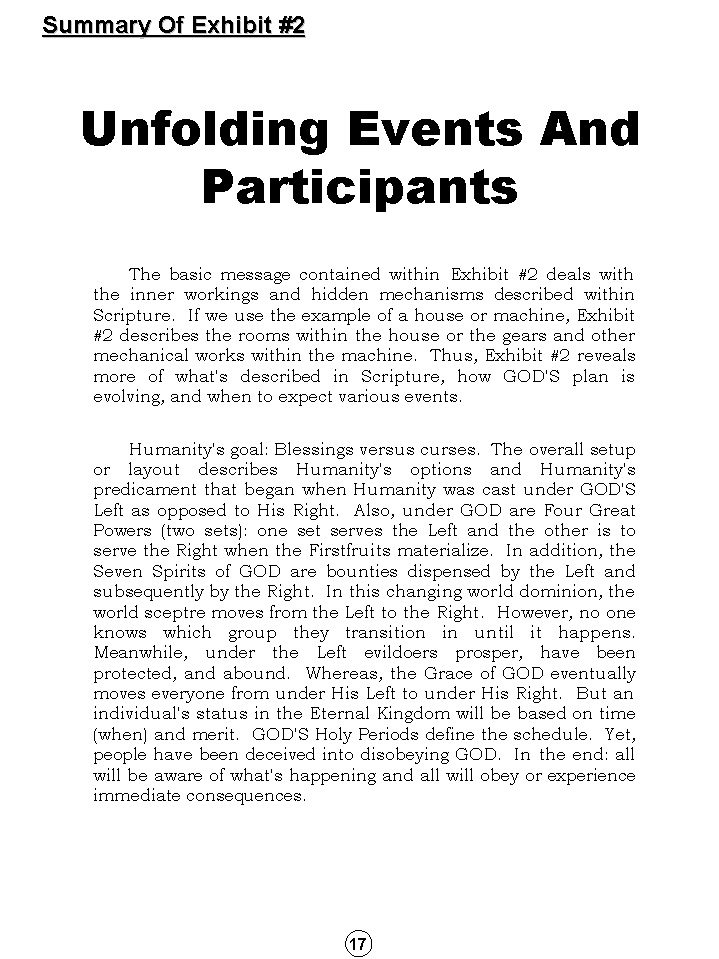 Synopsis Of The Future, Tomorrow's World Kingdom