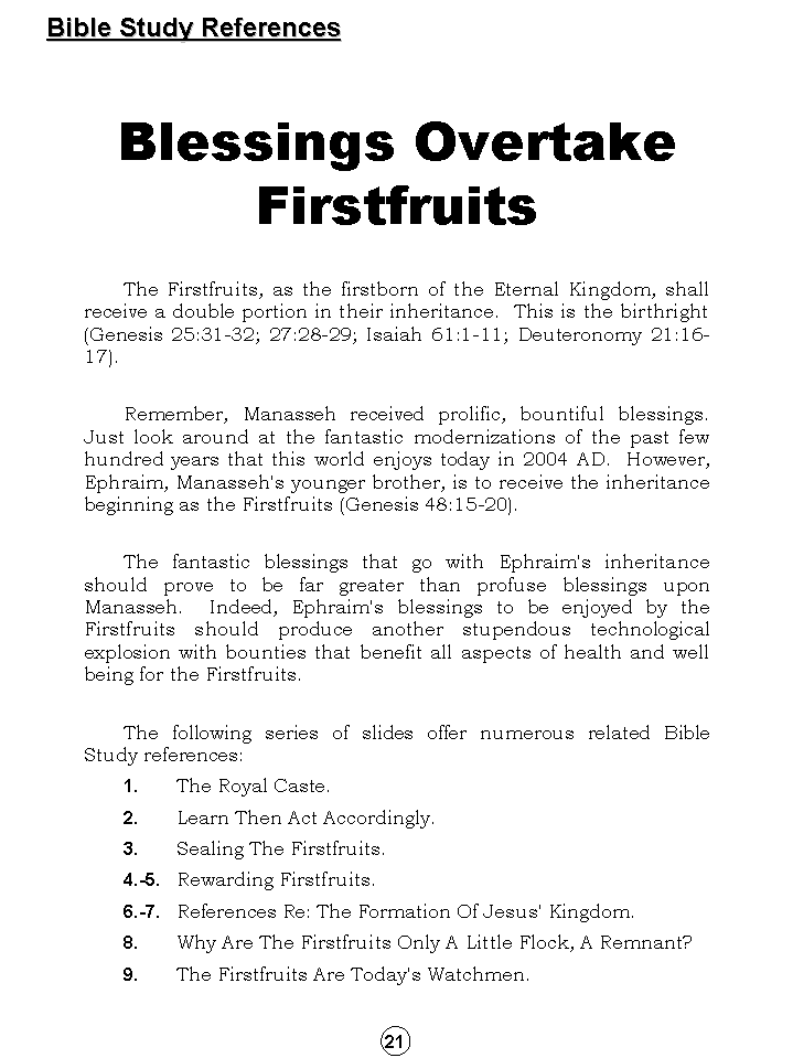 Synopsis Of The Future, Tomorrow's World Kingdom