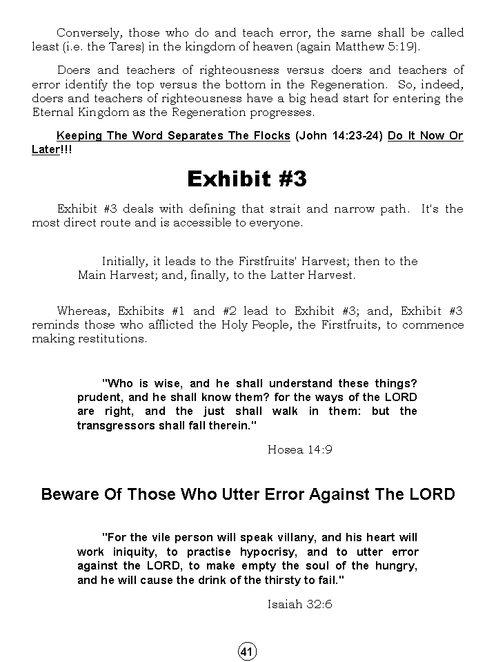 Synopsis Of The Future, Tomorrow's World Kingdom