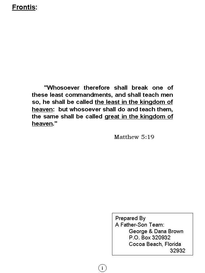 Synopsis Of The Future, Tomorrow's World Kingdom