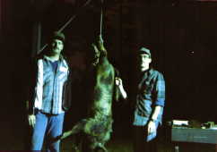 Dave (on the left) & I (on the right) with the hog