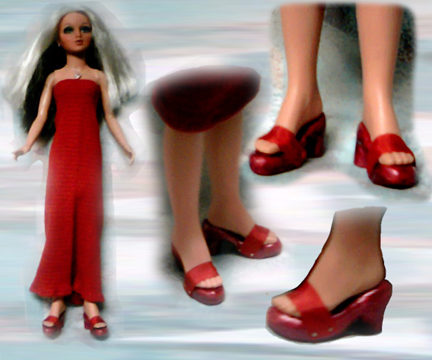 Tiffany Red Gown and Shoes