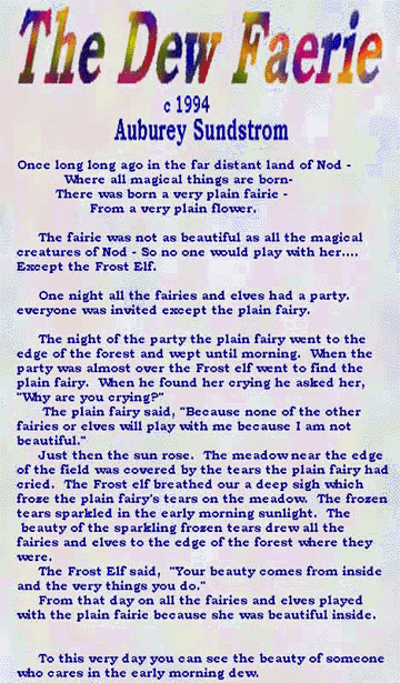 DEW FAERIE STORY