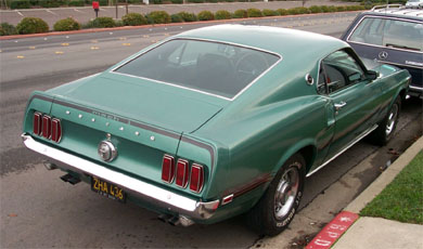Back view of a 1969 Mach 1