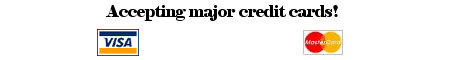 Accepting major credit cards!