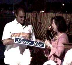 Kelly Slater with the Mayor