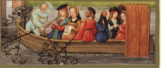 'Een boottocht' (ca 1500), Uurboek, Vlaams.
