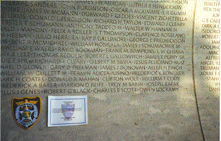 Troy's Name On The Memorial Wall