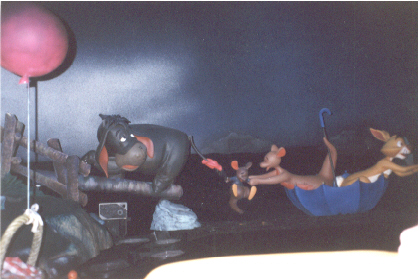 Eeyore, Roo, Kanga, & Rabbit in The Floody Place