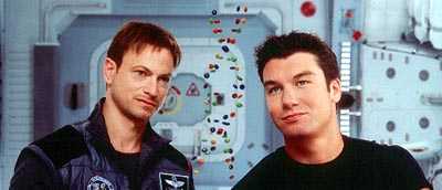 Gary Sinise and Jerry O'Connell contemplate M&M DNA
