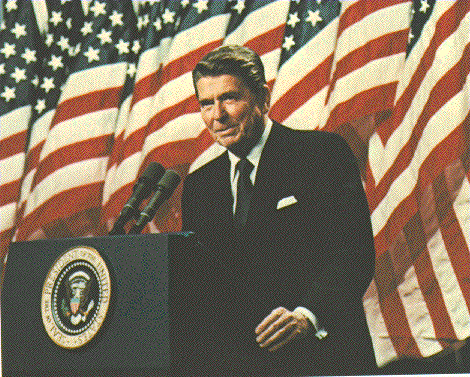 Reagan with US Flag