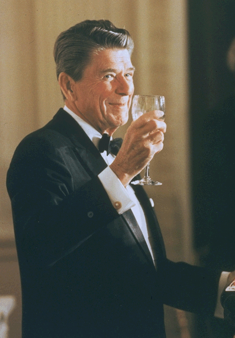 Reagan in a tuxedo