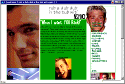 I put this main page layout up in 2000 and took it down in March of 2001
