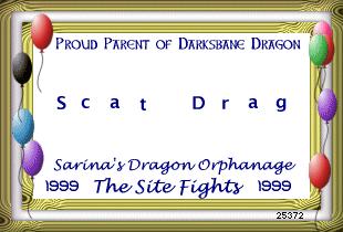 Scat Drag certificate