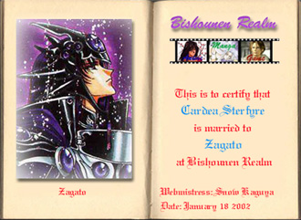 Look! I got Zegato! Click Here To Marry Your Favorite Bishounen!