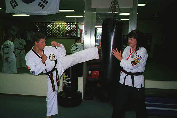 Bag Drill...Giving the bag all you got is a great stress reliever !