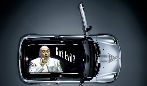 Dr. Evil drives a mini too?