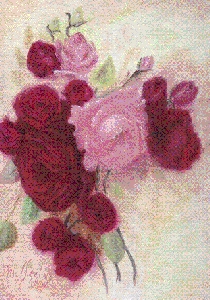 Oil Painting of Cabbage Roses