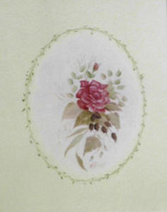 Oil Painting of Rose Vignette