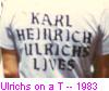 Ulrichs sur un T-shirt, 1983