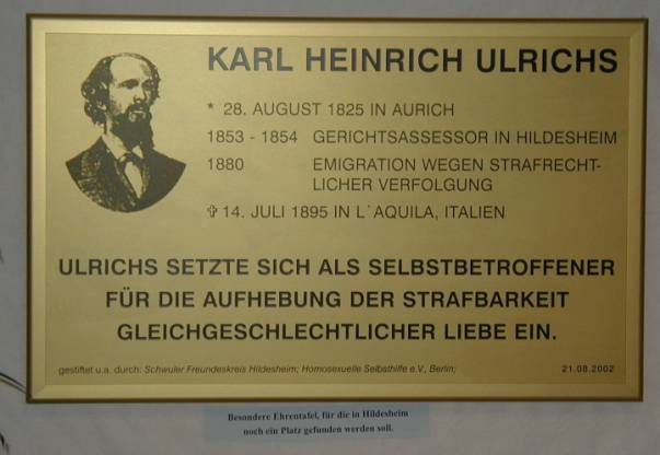 Hildesheim: Messingtafel (brass plaque); Foto: SFK