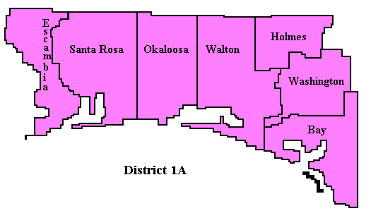 Map of District 1A