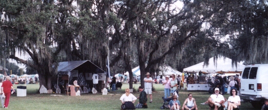vendor tents among the Olde Oaks at The Tampa Bay Games. The venue was terrific and the Florida weather awesome!