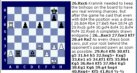 Part III of the game from London's Chess Centre.  (cc_kram-df4_1.gif, 11 KB)  