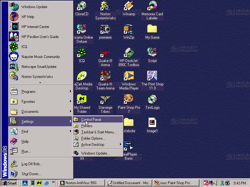 Start Menu to Control Panal