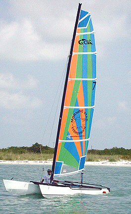 The G-Cat is the brainchild of Hans Geissler of Florida, who, as a catamaran dealer, carried six lines of cats. He thus learned the advantageous design features of these catamarans. Coupling them with a number of ingenious ideas of his own, he developed the G-cat, a vessel of unique, if not revolutionary design. G stands for Geissler.
